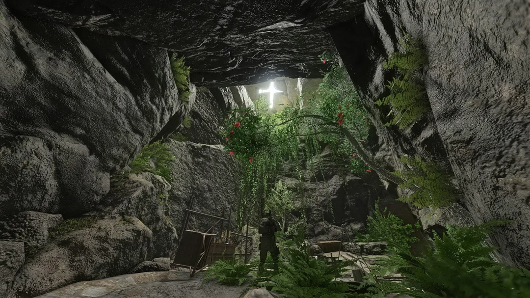 Third view of the Cave of the Cross