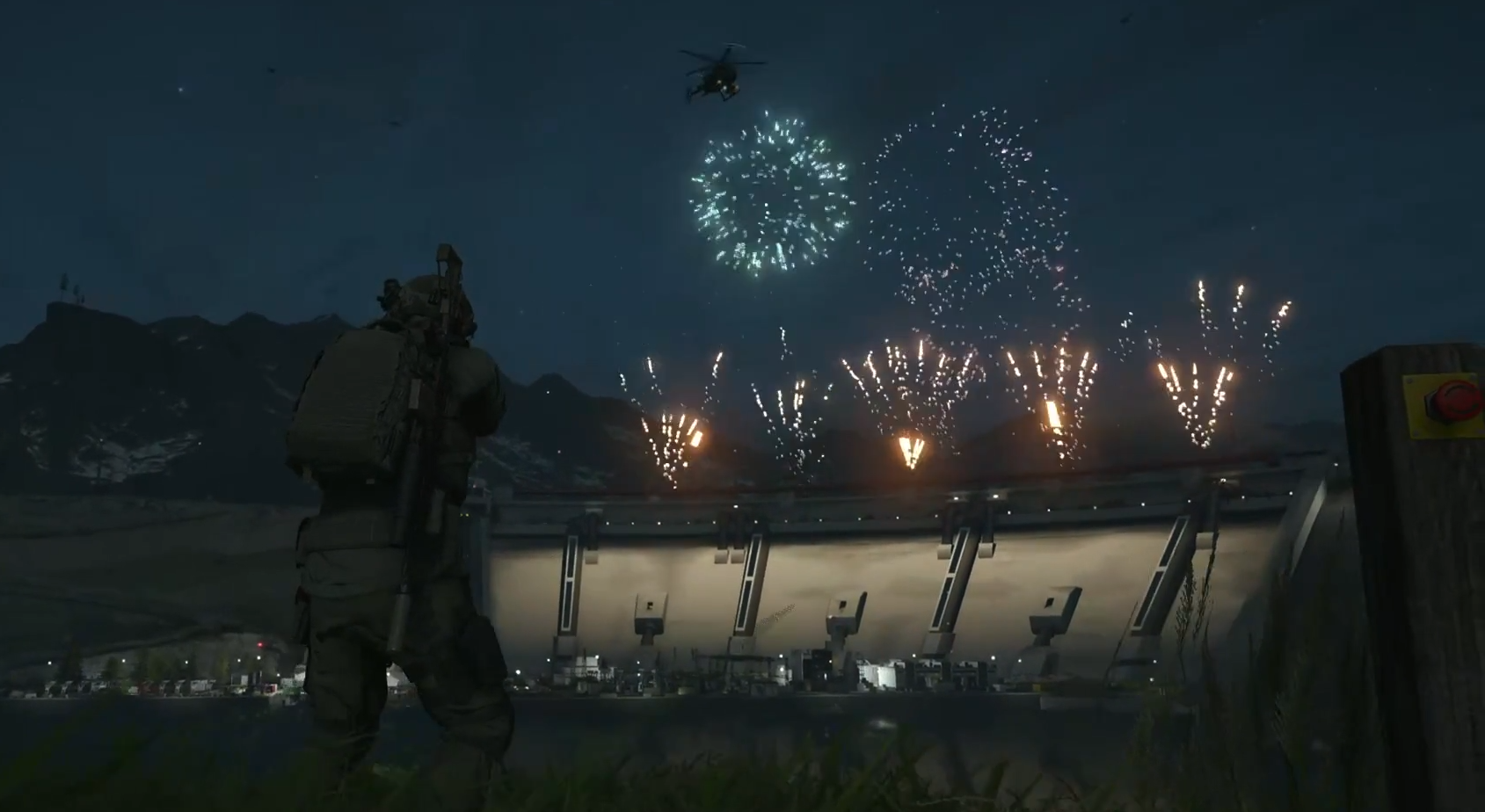 Dam fireworks Easter egg