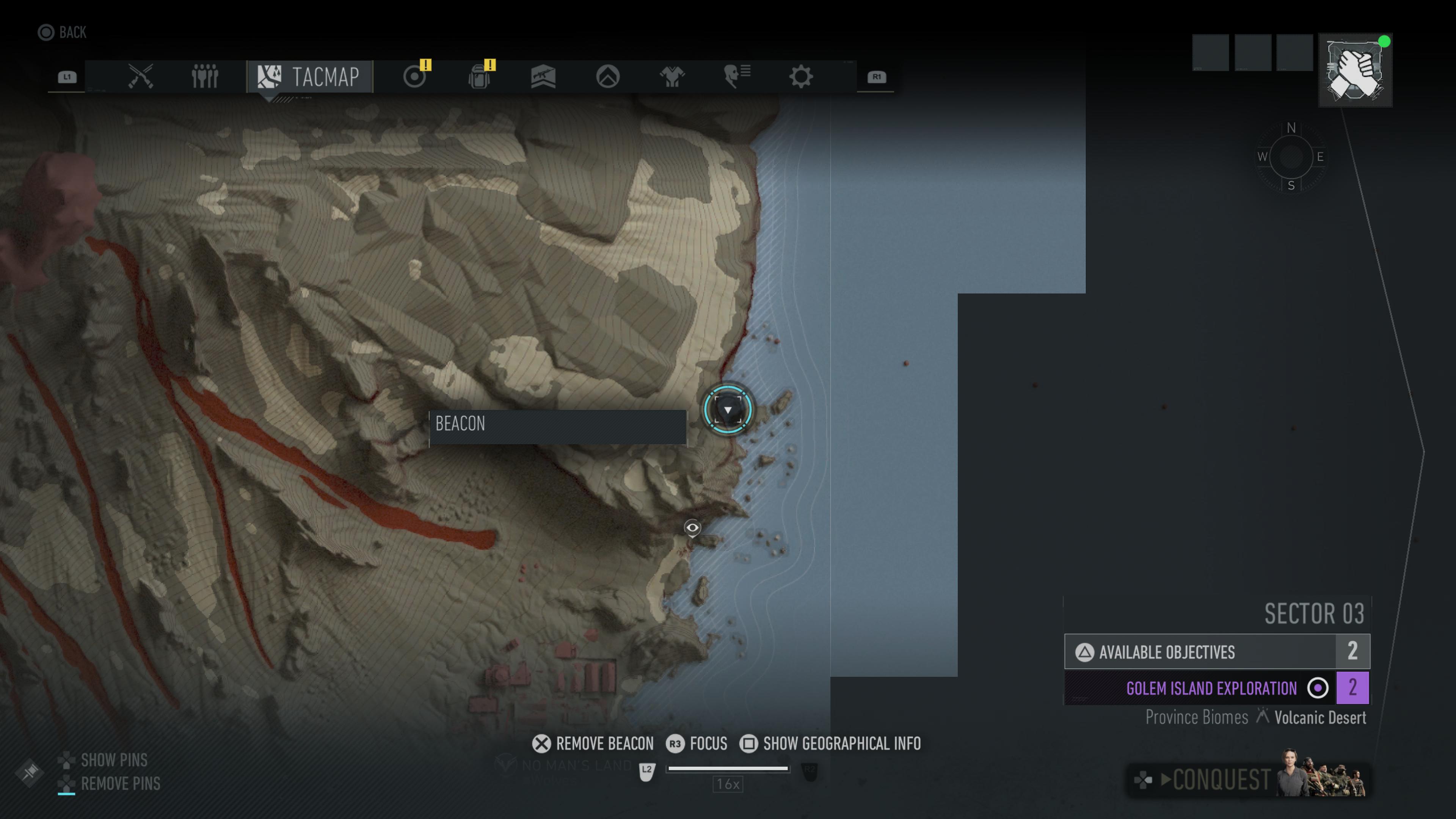 Map location for Maniac of Golem Island hideout