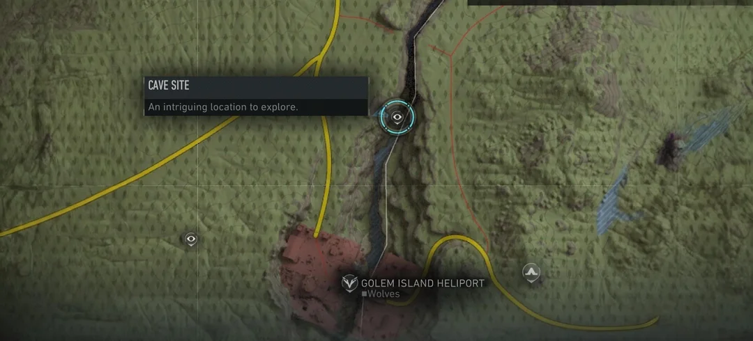 Map location for Memorial Cave